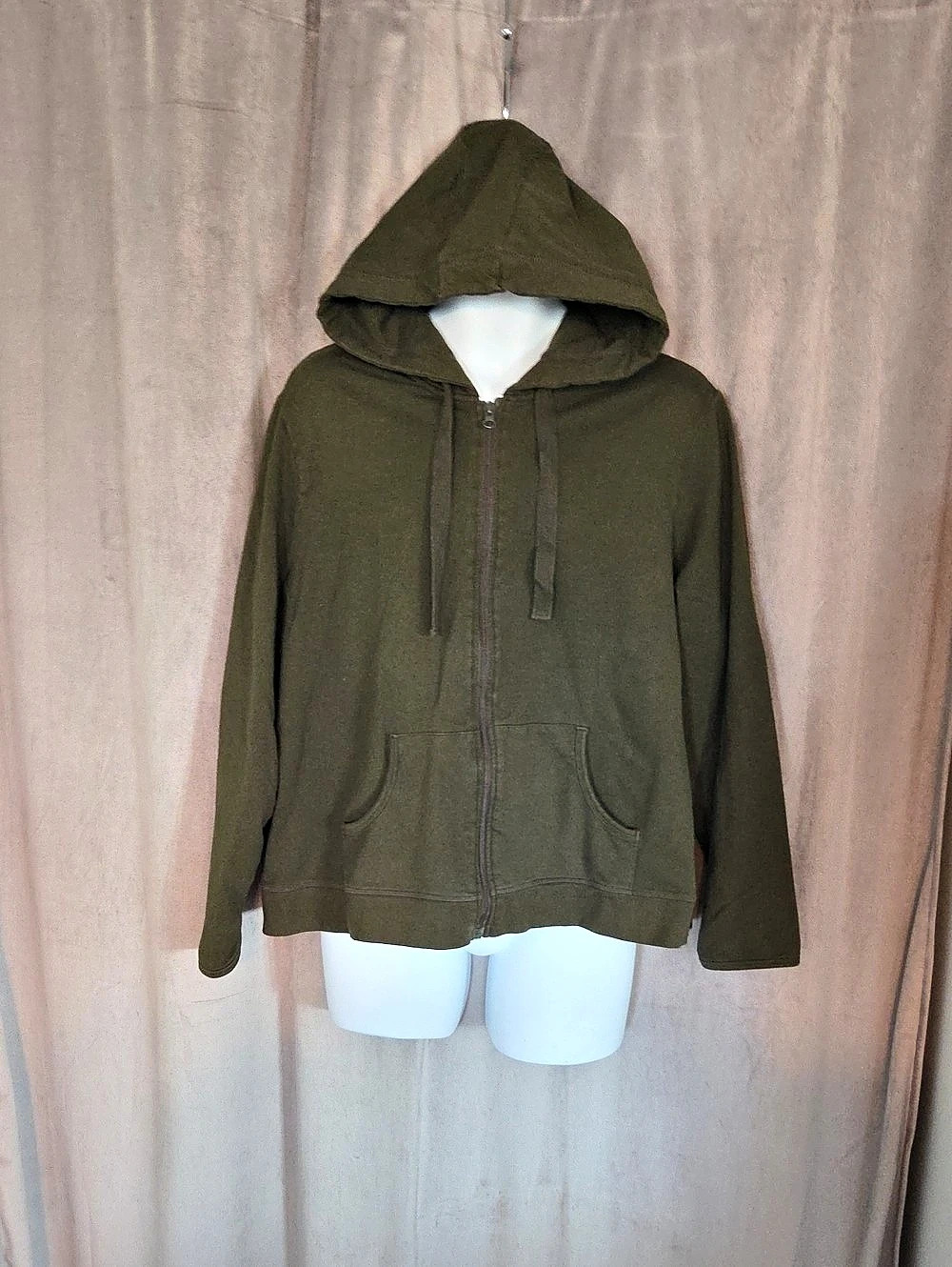 Athletic Works Women's Zip Hoodie Green Size 3X
